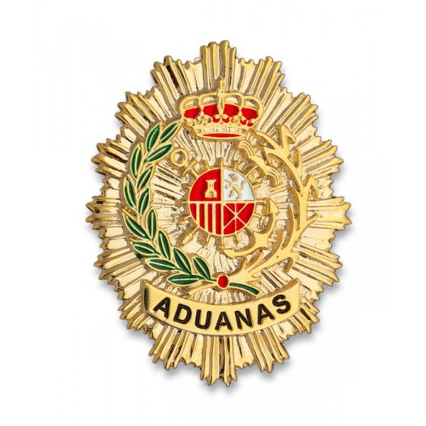 Placa metálica para cartera ADUANAS