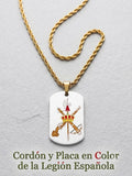 Cordón 4*60cm con placa emblema Legión española en color
