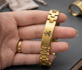 Esclava 12* 21cm- logo legión española, acero 316L chapado oro 18k