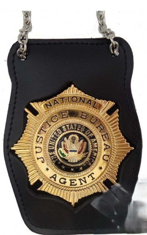 Holder Badge AGENT JUSTICE BUREAU