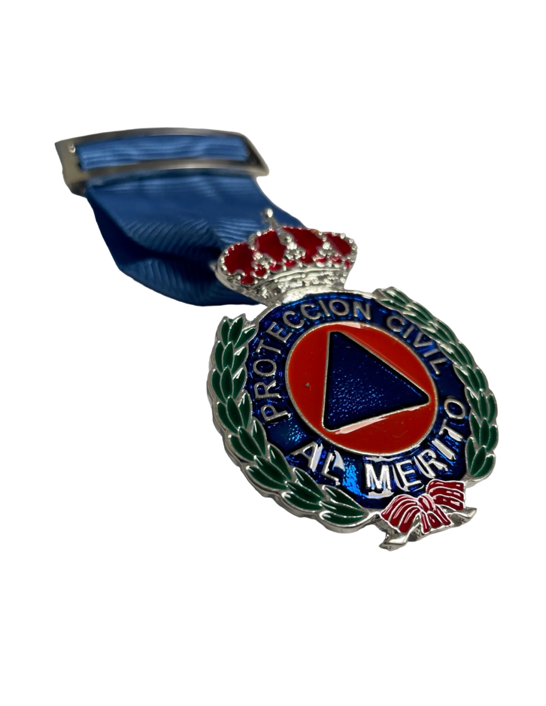Medalla al Merito de la Protección Civil Dtvo azul Plata
