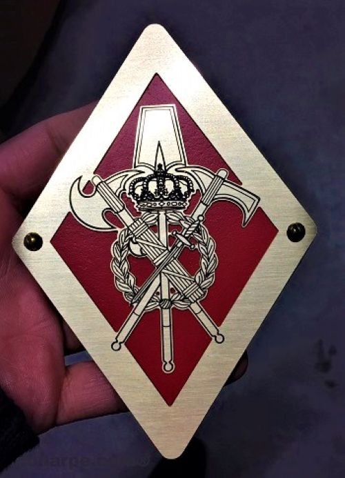 Placa ó emblema de gastador GUARDIA CIVIL EN LATÓN