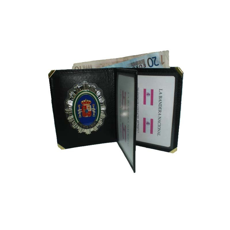 Cartera portaplacas Policia Local Tipo libro